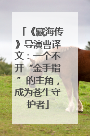 《藏海传》导演曹译文：一个不开“金手指”的主角，成为苍生守护者
