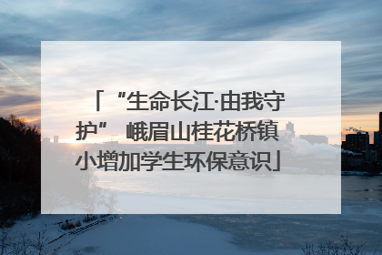 “生命长江·由我守护” 峨眉山桂花桥镇小增加学生环保意识