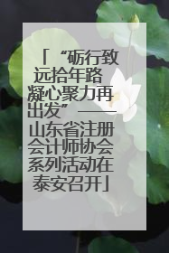 “砺行致远拾年路 凝心聚力再出发”——山东省注册会计师协会系列活动在泰安召开