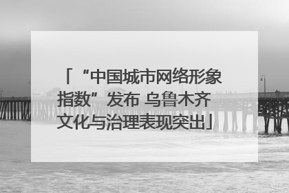 “中国城市网络形象指数”发布 乌鲁木齐文化与治理表现突出