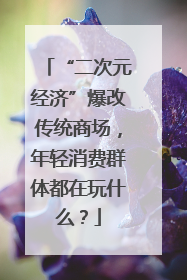 “二次元经济”爆改传统商场，年轻消费群体都在玩什么？