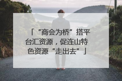 “商会为桥”搭平台汇资源，促连山特色资源“走出去”
