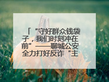 “守好群众钱袋子，我们时刻冲在前”——聊城公安全力打好反诈“主动仗”