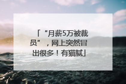 “月薪5万被裁员”，网上突然冒出很多！有猫腻
