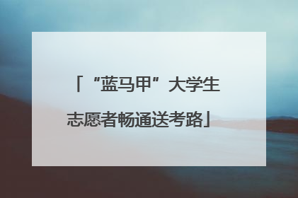 “蓝马甲”大学生志愿者畅通送考路