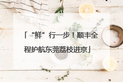 “鲜”行一步！顺丰全程护航东莞荔枝进京