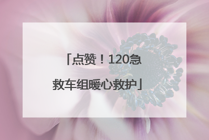 点赞！120急救车组暖心救护