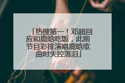 热搜第一！邓超回应和鹿晗吃饭，此前节目彩排演唱鹿晗歌曲时失控落泪