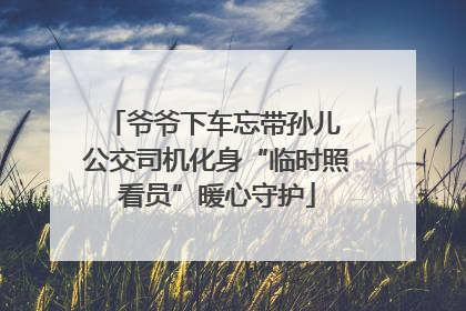 爷爷下车忘带孙儿 公交司机化身“临时照看员”暖心守护