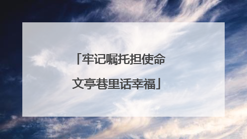牢记嘱托担使命 文亭巷里话幸福