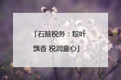石鼓税务：粽叶飘香 税润童心