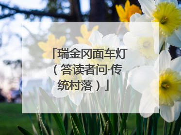 瑞金冈面车灯（答读者问·传统村落）