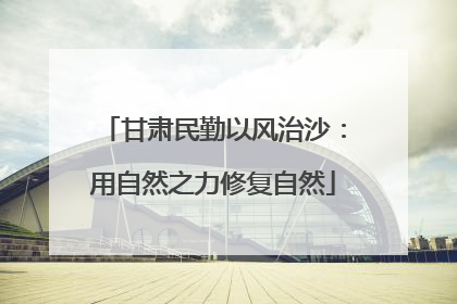 甘肃民勤以风治沙：用自然之力修复自然
