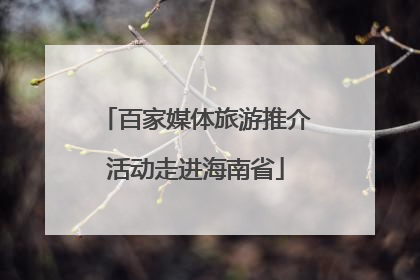 百家媒体旅游推介活动走进海南省