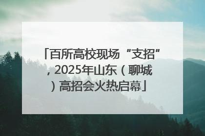 百所高校现场“支招”，2025年山东（聊城）高招会火热启幕