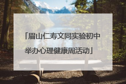 眉山仁寿文同实验初中举办心理健康周活动