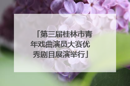 第三届桂林市青年戏曲演员大赛优秀剧目展演举行