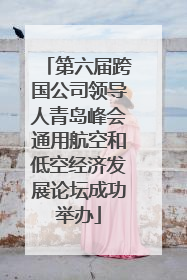 第六届跨国公司领导人青岛峰会通用航空和低空经济发展论坛成功举办