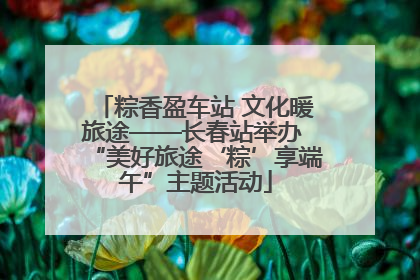 粽香盈车站 文化暖旅途——长春站举办 “美好旅途‘粽’享端午”主题活动