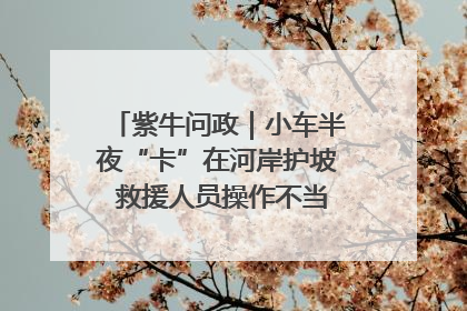 紫牛问政｜小车半夜“卡”在河岸护坡 救援人员操作不当致小车翻下河，然后直接走人了
