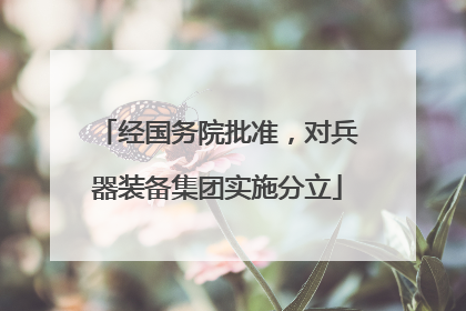 经国务院批准，对兵器装备集团实施分立