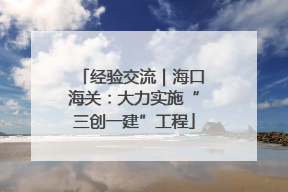 经验交流｜海口海关：大力实施“三创一建”工程