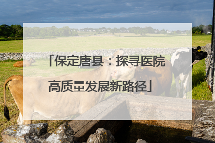 保定唐县：探寻医院高质量发展新路径