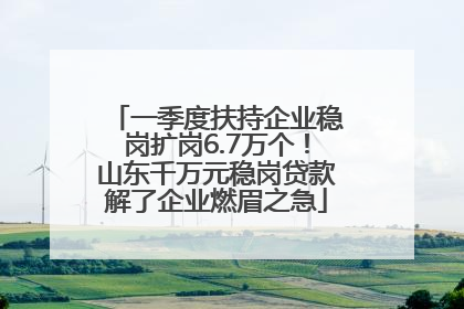 一季度扶持企业稳岗扩岗6.7万个！山东千万元稳岗贷款解了企业燃眉之急