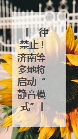 一律禁止！济南等多地将启动“静音模式”