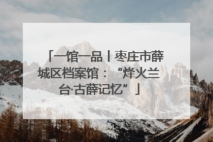 一馆一品丨枣庄市薛城区档案馆：“烽火兰台·古薛记忆”