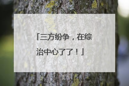 三方纷争，在综治中心了了！