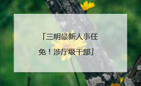 三明最新人事任免！涉厅级干部