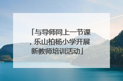 与导师同上一节课，乐山柏杨小学开展新教师培训活动