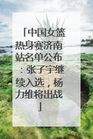 中国女篮热身赛济南站名单公布：张子宇继续入选，杨力维将出战