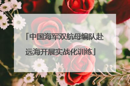 中国海军双航母编队赴远海开展实战化训练