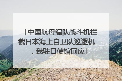 中国航母编队战斗机拦截日本海上自卫队巡逻机，我驻日使馆回应