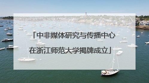 中非媒体研究与传播中心在浙江师范大学揭牌成立