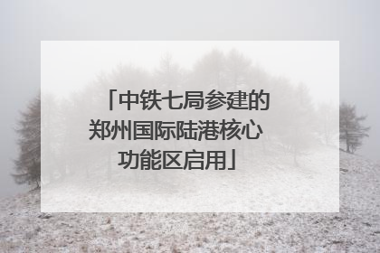 中铁七局参建的郑州国际陆港核心功能区启用