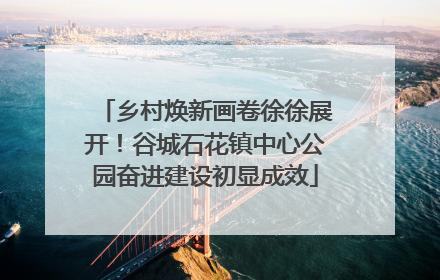 乡村焕新画卷徐徐展开！谷城石花镇中心公园奋进建设初显成效