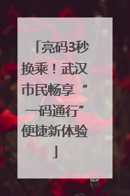 亮码3秒换乘！武汉市民畅享“一码通行”便捷新体验