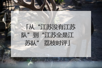 从“江苏没有江苏队”到“江苏全是江苏队” 荔枝时评