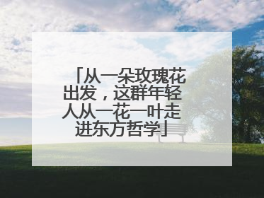 从一朵玫瑰花出发，这群年轻人从一花一叶走进东方哲学