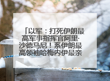 以军：打死伊朗最高军事指挥官阿里·沙德马尼！系伊朗最高领袖哈梅内伊最亲密的人之一