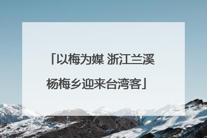以梅为媒 浙江兰溪杨梅乡迎来台湾客
