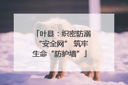 叶县：织密防溺“安全网” 筑牢生命“防护墙”