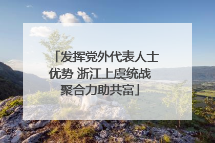 发挥党外代表人士优势 浙江上虞统战聚合力助共富
