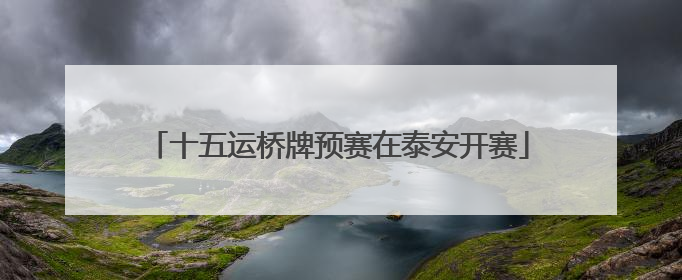 十五运桥牌预赛在泰安开赛
