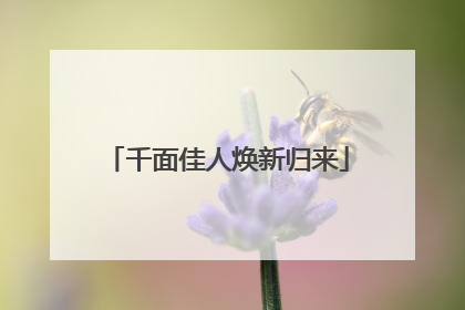 千面佳人焕新归来