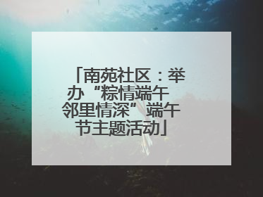 南苑社区：举办“粽情端午 邻里情深”端午节主题活动