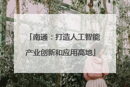 南通：打造人工智能产业创新和应用高地